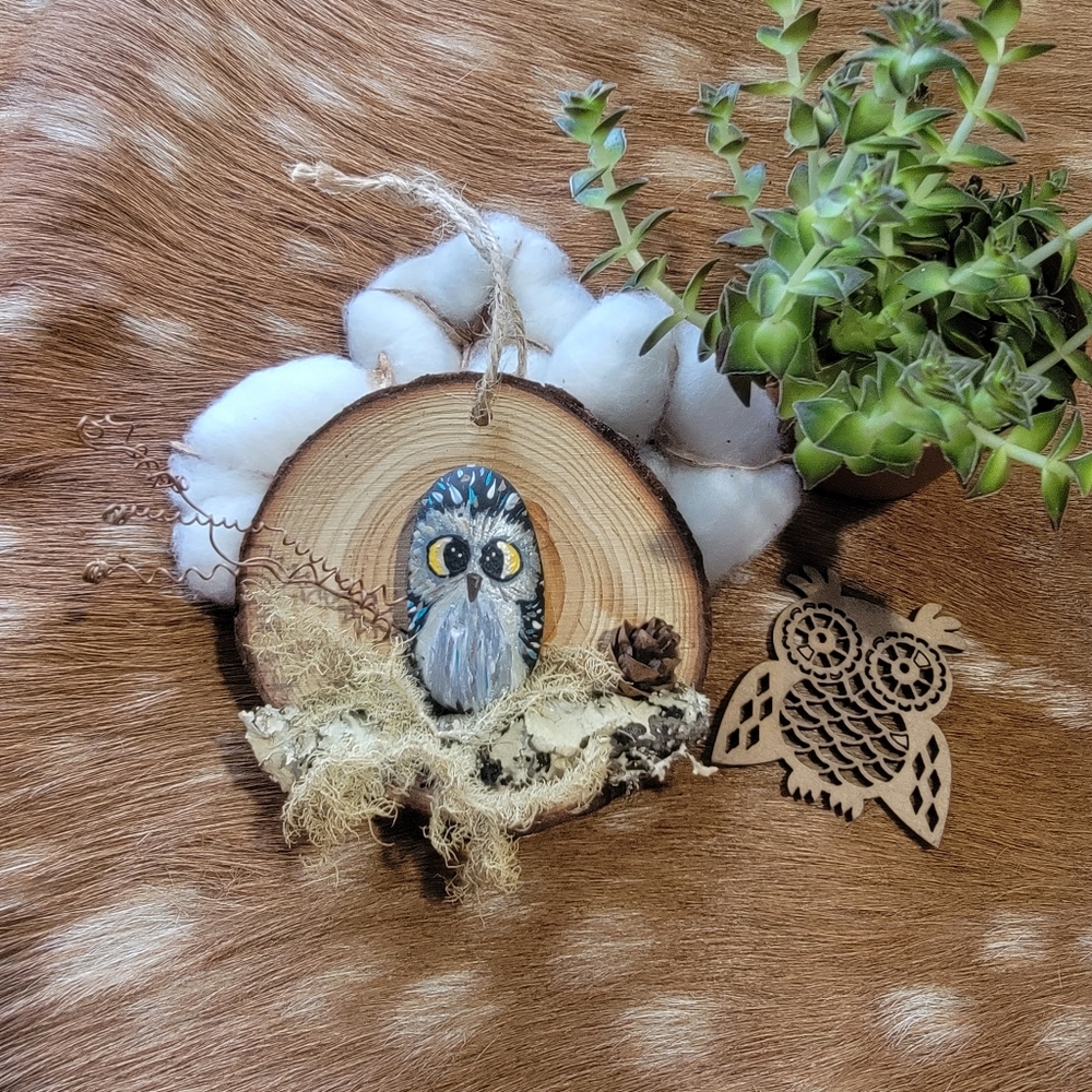 🦉 Owl wood Ornament 🦉